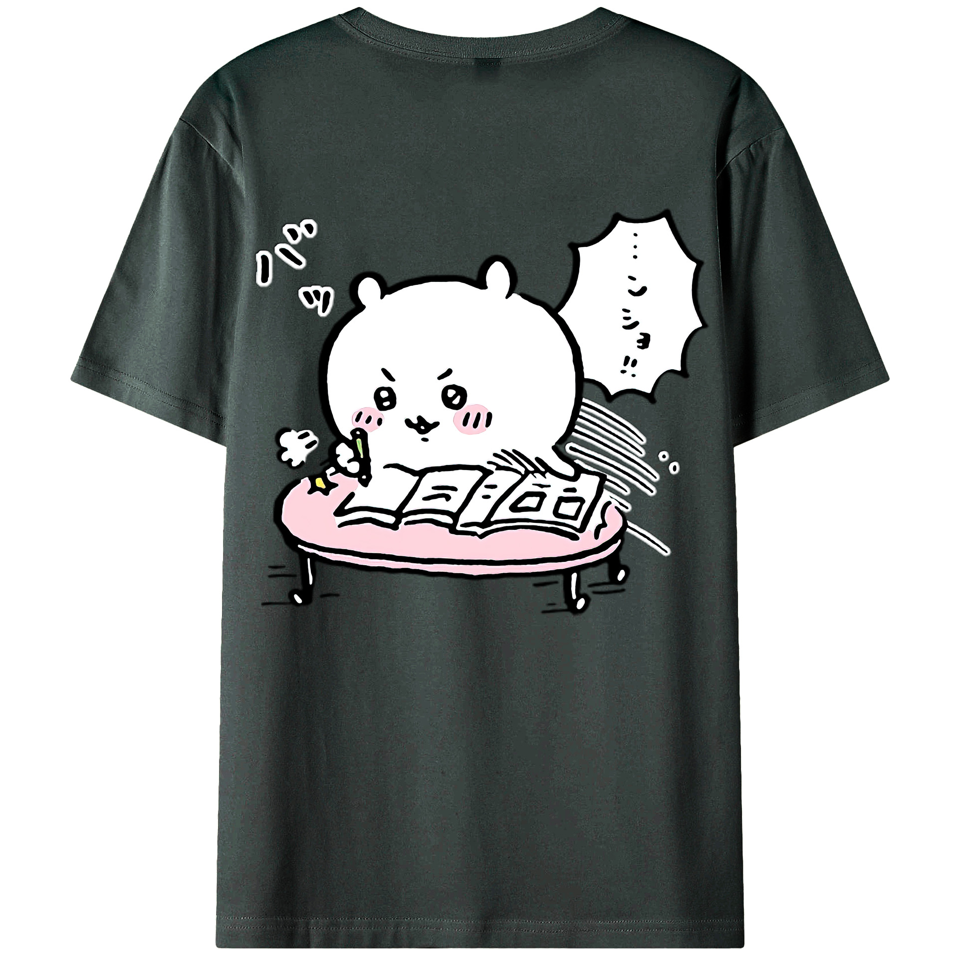 （画像用） ちいかわ ちいかわ Chii-kawa chiikawa 綿100％ メンズ半袖Tシャツ（バックプリント） 通気性